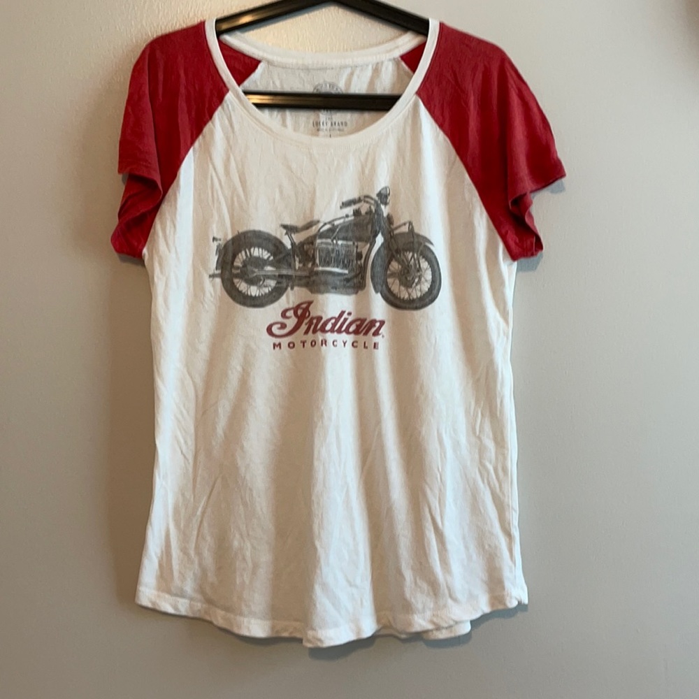 Lucky Brand Indian Motorcycle T Shirt Sz L ✌🏻❤️